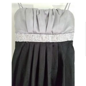 SOLD SATIN FORMAL DRESS WITH SEQUINS